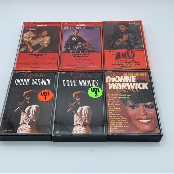 80’s Cassette Tape Lot of 6 Dionne Warwick with Cases and Artwork - Picture 4 of 11